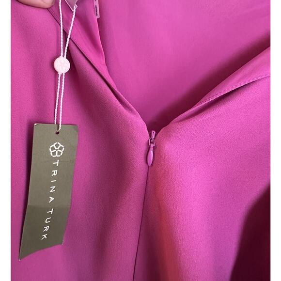 NWT Trina Turk Talia Mini Dress Women's Sz 4 Classic Preppy Bow Girly Vacation - Picture 7 of 14